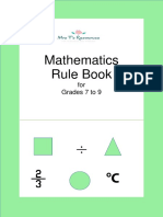 Grade 7 9 Mathematics Rule Book Grade 7 To 9