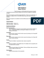 JCM Validators Basic Drivers: Current Versions