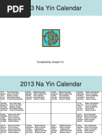 Vdocuments - MX - 2013 Na Yin Calendar Astro Calendarpdf 2013 Na Yin Calendar Yi Si Fire of The