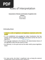 Rules of Interpretation, Literal and Golden Rule