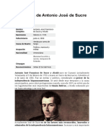 Biografía de Antonio José de Sucre