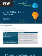 Module 1: Basic Device Configuration: Switching, Routing and Wireless Essentials v7.0 (SRWE)