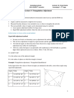 Lecture 5: Triangulation Adjustment Triangulation: in This Lecture We Focus On The Second Method