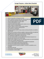 Lubrication Storage Program - Action Item Checklist