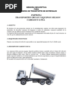 Memoria Descriptiva Camion Tolva