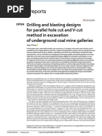 Drilling and Blasting Designs For Parallel Hole Cut and V Cut Method in Excavation of Underground Coal Mine Galleries