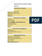 Taller de Presupuesto Efectivo Año 2018 Primer Semestre Presupuesto Efectivo Presupuesto de Ingresos