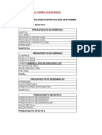 Taller de Presupuesto Efectivo Año 2018 Primer Semestre Presupuesto Efectivo Presupuesto de Ingresos