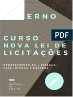 Nova Lei de Licitações Procedimento Da Licitação Fase Interna e