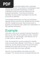 The Journalizing Process Starts When A Business Transaction Occurs