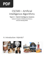 CSC583 - Artificial Intelligence Algorithms: Topic 6 - Hybrid Intelligence Systems