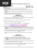 Math Term 2 Sample-Papers With Solutions