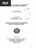 Prevalence of Conduct Disorder in School Children of Kanke: Central Institute of Psychiatry