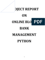 Project Report ON Online Blood Bank Management Python