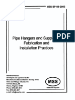 Supports Fabrication and Installation Practices: MSS SP 89 2003