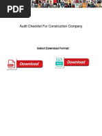 Audit Checklist For Construction Companys