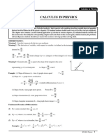 Calculus in Physics: F HG I KJ