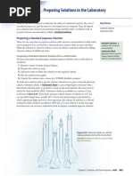 Preparing Solutions in The Laboratory: Preparing A Standard Aqueous Solution