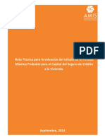 Nota Técnica para La Valuación Del Cálculo de La Pérdida Máxima Probable para El Capital Del Seguro de Crédito A La Vivienda