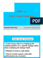 Unit - 2: Code Tuning Techniques