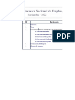 Encuesta Nacional de Empleo, Desempleo y Subempleo (ENEMDU) : Septiembre - 2022