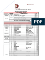 Lista de Útiles Escolares 2022 - 2023 Grado/Curso: 8vo Egb