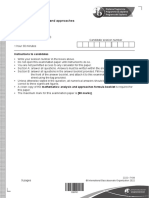 Mathematics: Analysis and Approaches Standard Level Paper 1: Instructions To Candidates