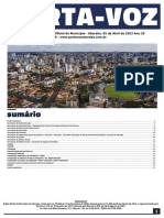 Sumário: Órgão Oficial Do Município - Uberaba, 05 de Abril de 2023 Ano 28