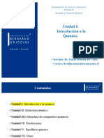 Unidad I: Introducción A La Química: - Docente: Dr. David Moreno Da Costa - Correo: Davidmoreno@docente - Ubo.cl