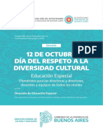 12 de Octubre Día Del Respeto A La Diversidad Cultural: Educación Especial