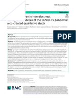 Voices of Women in Homelessness During The Outbreak of The COVID19 Pandemic A Cocreated Qualitative studyBMC Womens Health