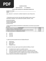 Examen HISTORIA Olimpiada