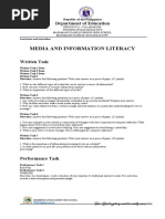 Media and Information Literacy: Department of Education