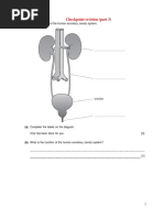 Checkpoint Revision (Part 3) : 1 Look at The Diagram of The Human Excretory (Renal) System