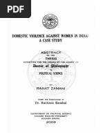 Domestic Violence Against Women in India: A Case Study: Thesis