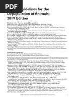 AVMA Guidelines For The Depopulation of Animals: 2019 Edition