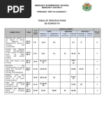 Science 7 Q3 Periodic Exam Blooms Taxo With Answer Key