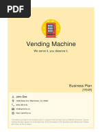 Vending Machine Business Plan Example