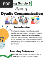 LG5 Forms of Dyadic Communication