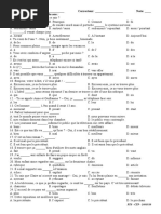 Chọn đáp án đúng cho các câu sau:: Nom et prénom: - - - - - - - - - - - - - - - - - - - Correcteur: - - - - - - - - - - - - - - - - -