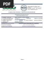 Planilla de Control Y Registro de Incripción: Programa de Capacitación: Costos de Producción