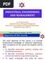 Introduction To Industrial Engineering and Management