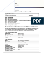 Application Status Granted Visa Conditions: Student (Subclass 500)