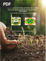 Universidad Nacional Agraria de La Selva: Facultad de Ingeniería Recursos Naturales Renovables