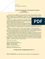 Historia Y Evolucion de Las Instituciones Civiles: Unidad de Aprendizaje #1