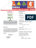 Propiedades y Ejercicios de Multiplicacion y Division para Cuarto Grado de Secundaria