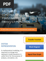 Lecture 2 - Mathematical Model - Transfer Function