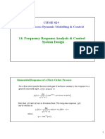 Frequency Response Analysis & Control System Design: CHME 624 Advance Process Dynamic Modelling & Control