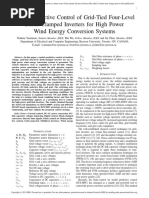 Model Predictive Control of Grid-Tied Four-Level Diode-Clamped Inverters For High Power Wind Energy Conversion Systems