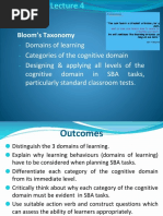 Bloom's Taxonomy